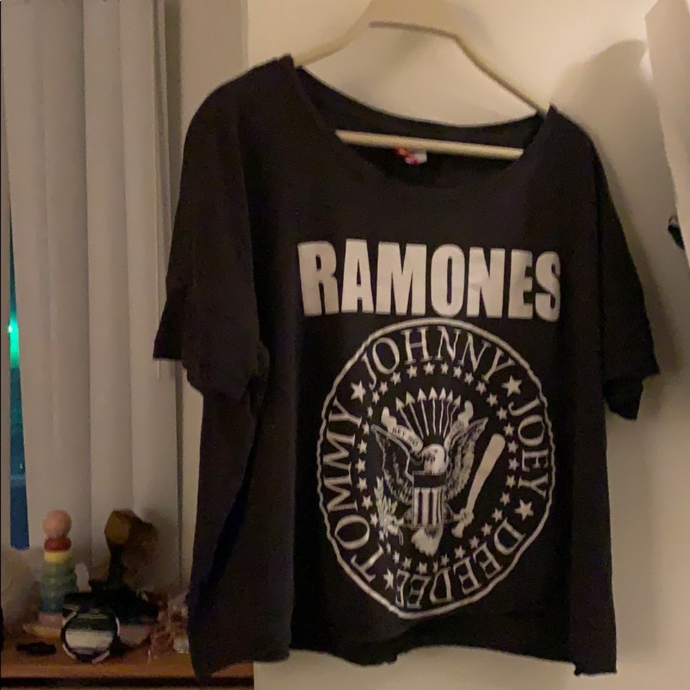 Ramones black crop top